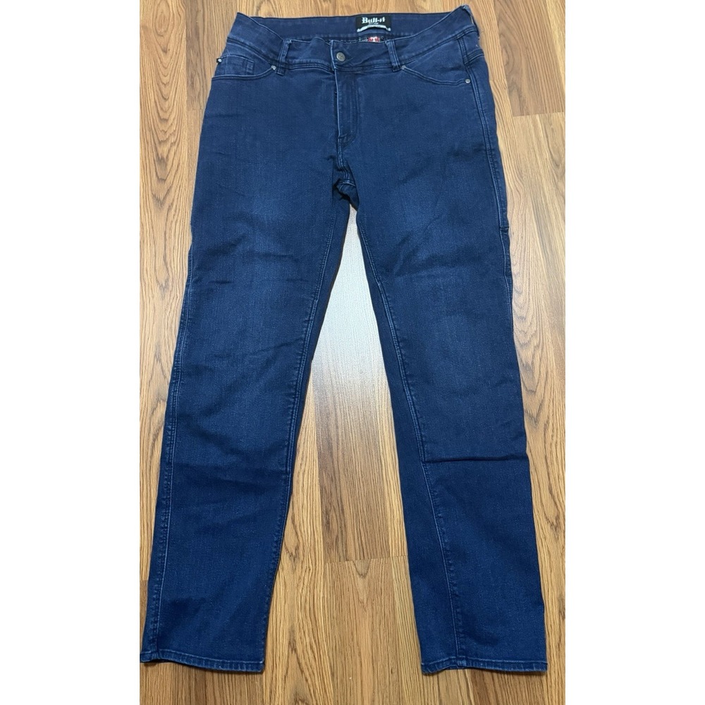 Bull-it Motorcycle Riding Jeans Mens 38R Straight AAA Rated Dark Blue Denim